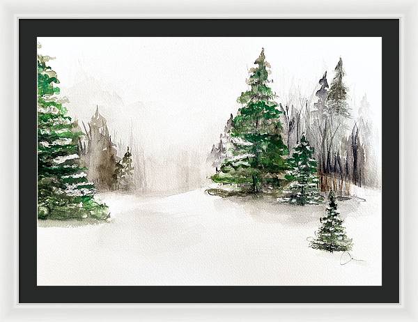 Snowscape 2 - Framed Print