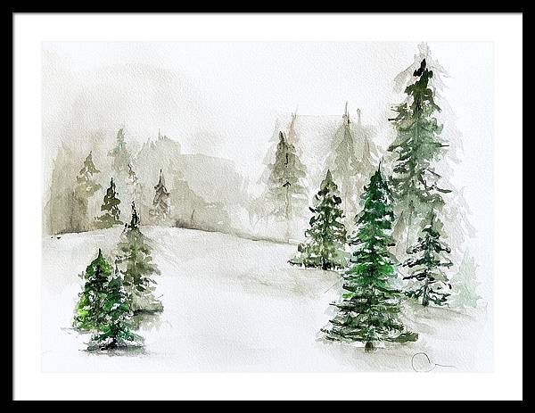 Snowscape 3 - Framed Print