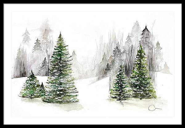 Snowscape - Framed Print