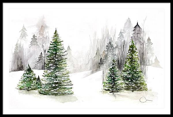 Snowscape - Framed Print