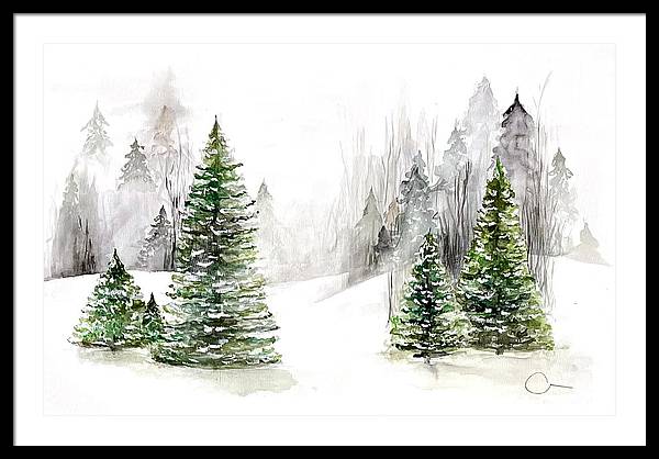 Snowscape - Framed Print