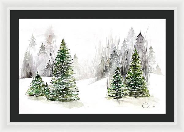 Snowscape - Framed Print