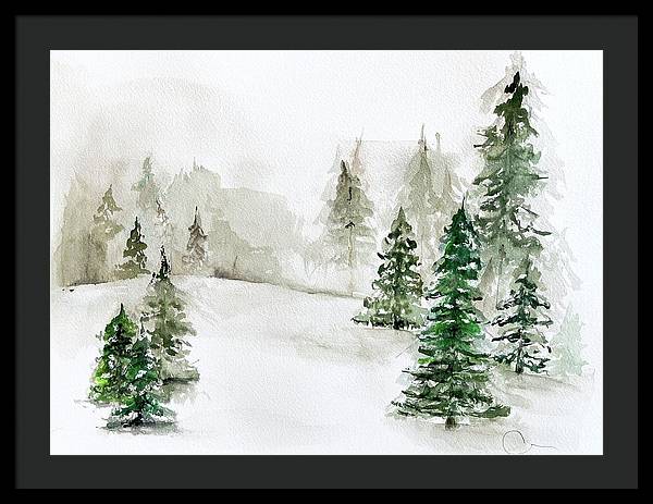Snowscape 3 - Framed Print